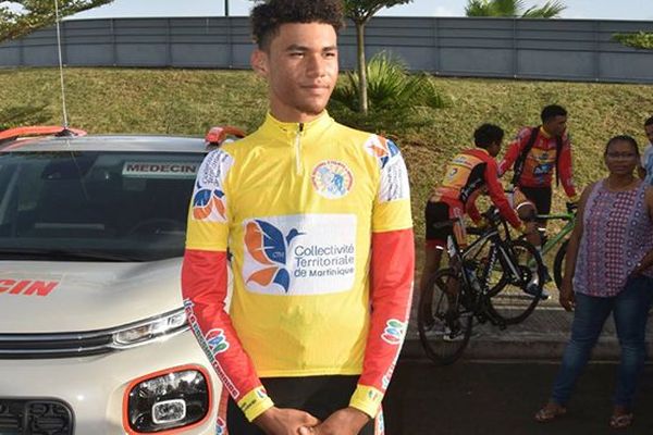 Arnaud Legaillard maillot jaune du 3e tour cadets de Martinique 