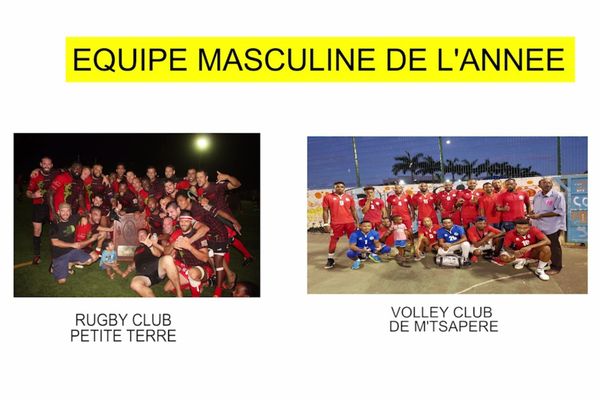 Nominée équipe masculine 2018 : Rugby Club Petite Terre & Volley Club de M'Tsapéré