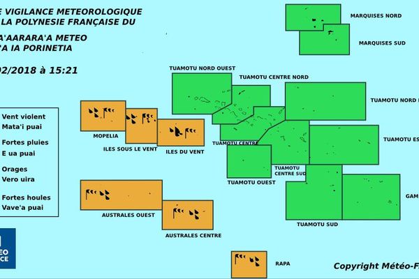 La Société et les Australes passent à l'orange