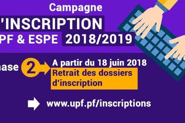 Les inscriptions à l'UPF sont ouvertes