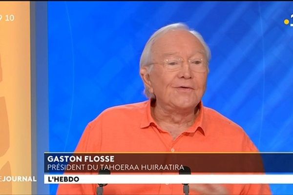 GASTON  Flosse était l’invité des journaux TV de Polynésie PREMIERE