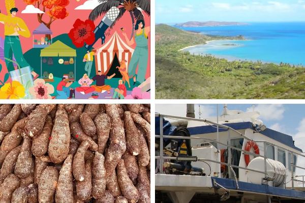 Le visuel du marché alternatif, Belep, le makue et l'édition précédente de Cap sur la mer.