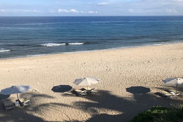 Plage de boucan à l'aube 