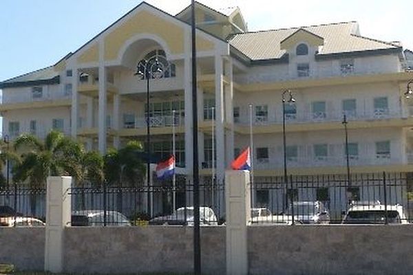 Le bâtiment du gouvernement de Sint Maarten