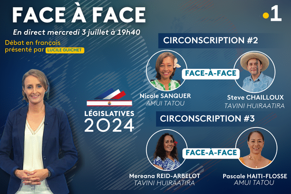 DIRECT. Législatives 2024 en Polynésie : face-à-face entre les candidats des circonscriptions 2 et 3 en français