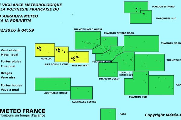 Vigilance jaune pour les fortes pluies aux IDV