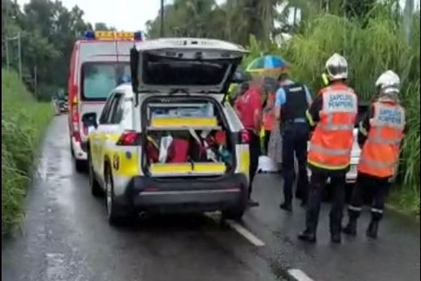 Une voiture a fait une sortie de route, sur la route de Cardonnet, à Trois-Rivières