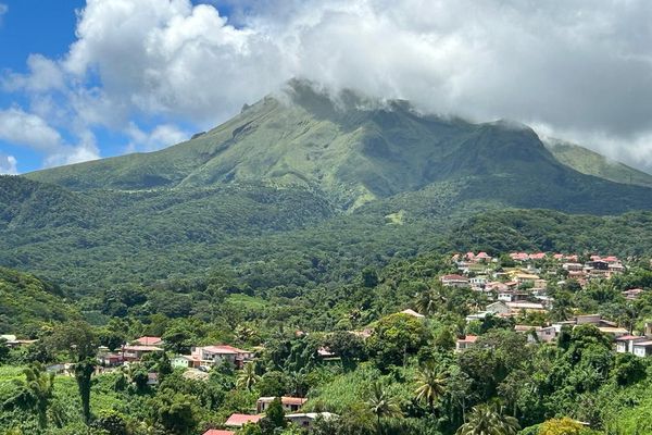 La montagne Pelée de Saint-Pierre en Martinique.