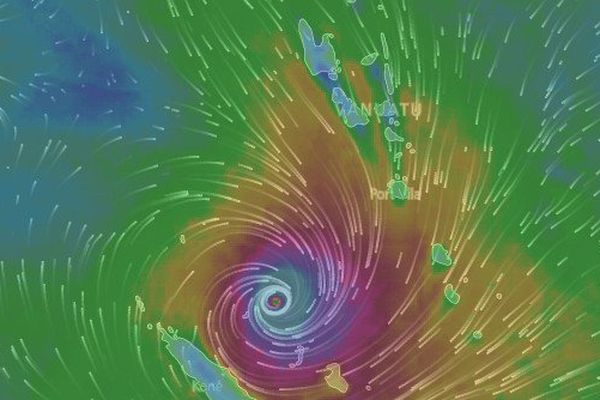 Vue carte cyclone Cook (10 avril 2017 7 h)