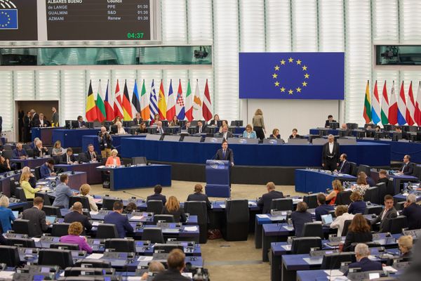 Une réunion du Parlement Européen le 13 septembrre 2023.