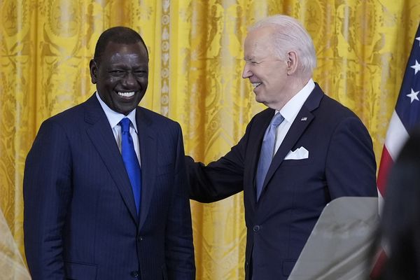 William Ruto, président du Kenya et Joe Biden, président des Etats-Unis, à la Maison Blanche, à Washington, le 23 mai 2024