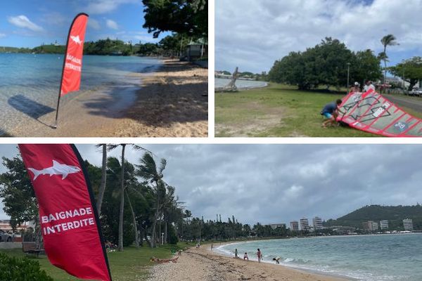 Les plages de Nouméa peu fréquentées ce dimanche.