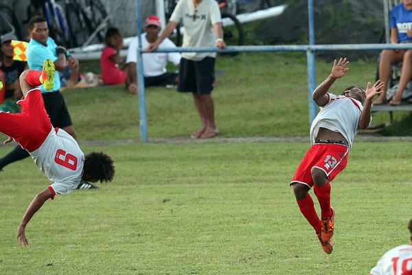 Les Cagous après leur victoire 3-2 contre PNG.