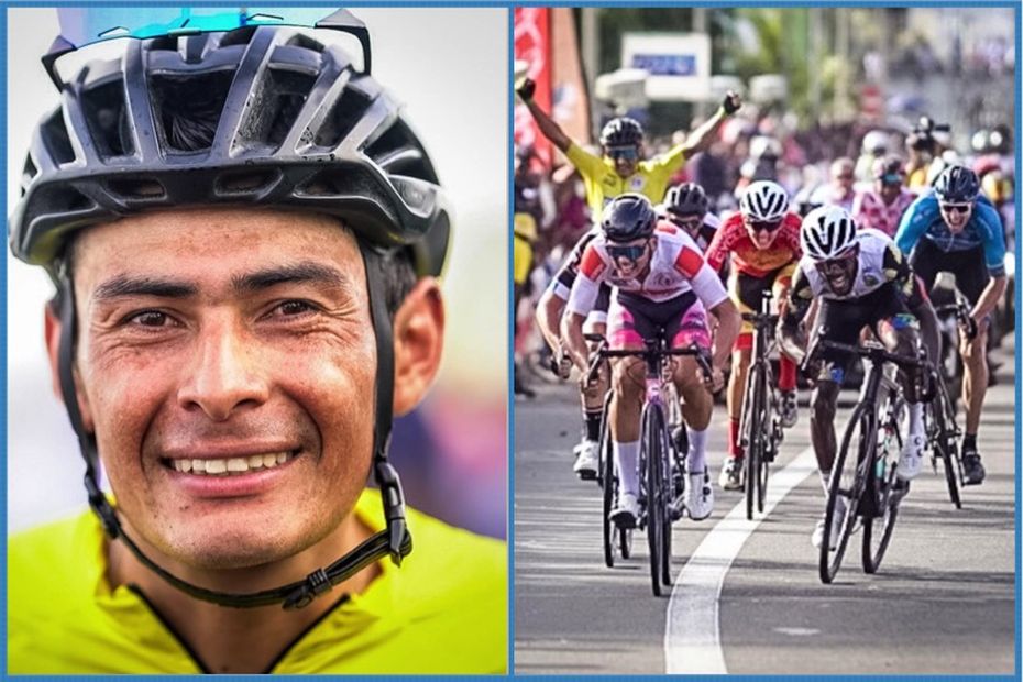 The Colombian Diégo Armando Soraca Cabezas (Pedal Pilotine) winner of the 41st cycling tour of Martinique