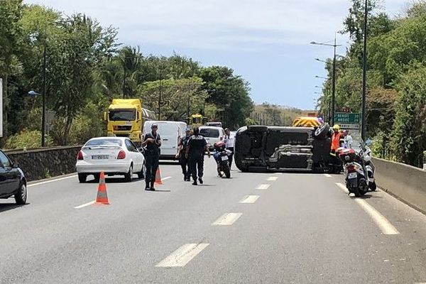 Spectaculaire accident au Chaudron, mardi 2 octobre. 