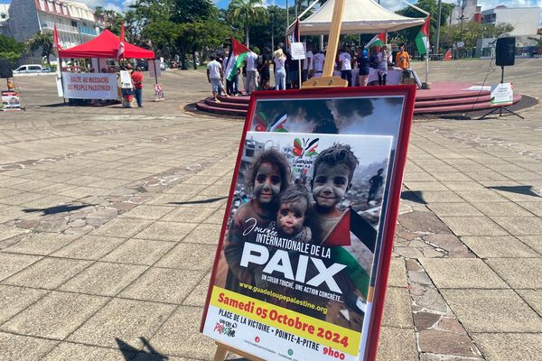 Mobilisation pour les enfants de Gaza à Pointe-à-Pitre , samedi 5 octobre 2024