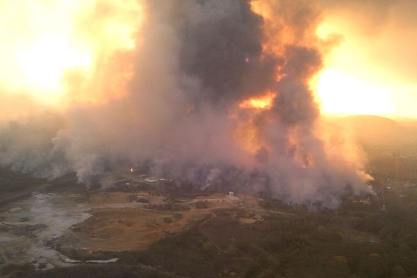 Feu de Koumac, sécurité civile