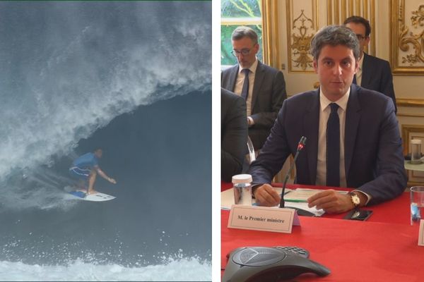 Mercredi, jour du conseil des ministres en plein JO. Le 1er ministre a ainsi glissé un mot sur les épreuves de surf en Polynésie.