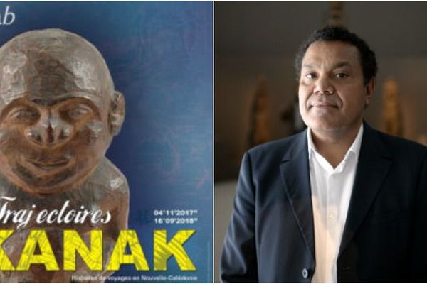 Expo Trajectoires kanak et son commissaire scientifique Emmanuel Kasarhérou