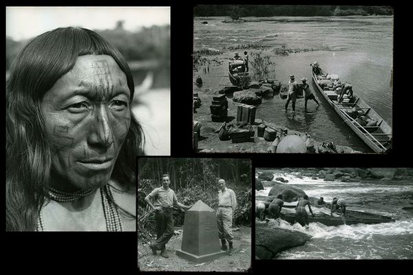 Photos de l'expédition qui établit la frontière terrestre entre le Brésil et la Guyane en 1956