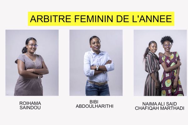 Nominées arbitre féminin  2018 : Roihama Saïndou & Bibi Abdoulharithi & Naïma Ali Saïd & Chafiqah Marthadi