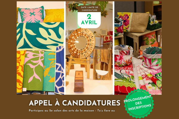 APPEL À CANDIDATURES pour le 2e salon des arts de la maison