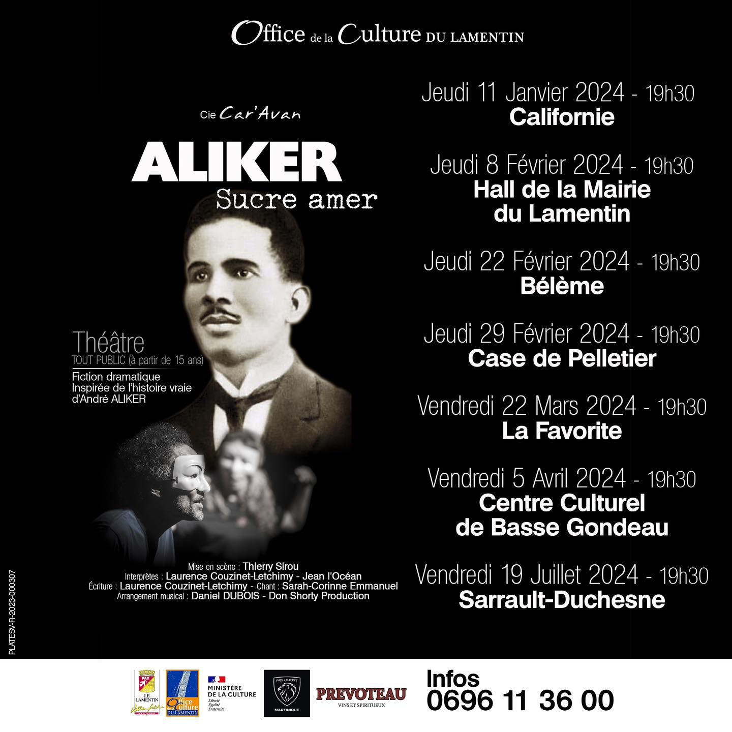 Programme de la pièce Aliker Sucre amer