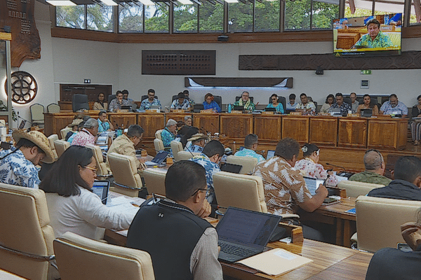 L'Assemblée de Polynésie lors de la septième séance de la session budgétaire, le 09 décembre 2024.