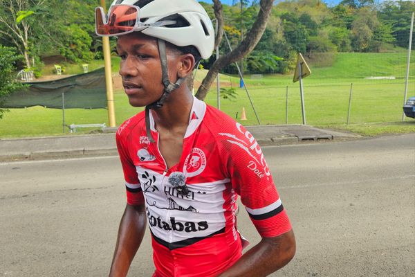 Kenny Thezenas du Team Vélo Club Saintannais de la Guadeloupe.