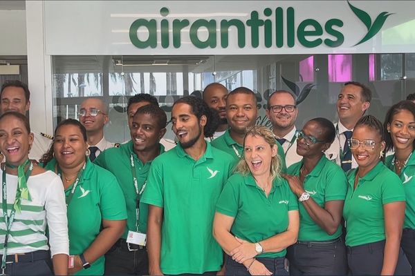 Les salariés d'Air Antilles avaient le sourire ce mardi, jour de présentation, par la direction, du CTA - 04/06/2024.