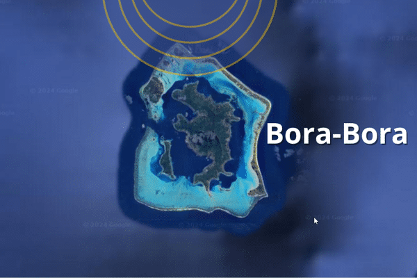 Un séisme d'une magnitude de 2,6 s'est produit dans la nuit du 1er août 2024, à 22 km au nord de Bora Bora.