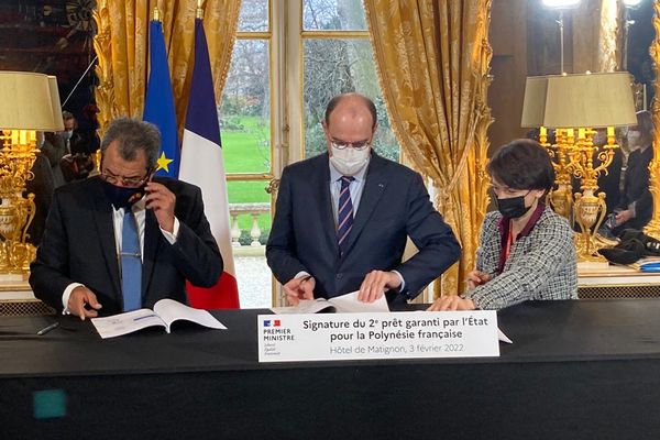 Edouard Fritch et Jean Castex à Matignon