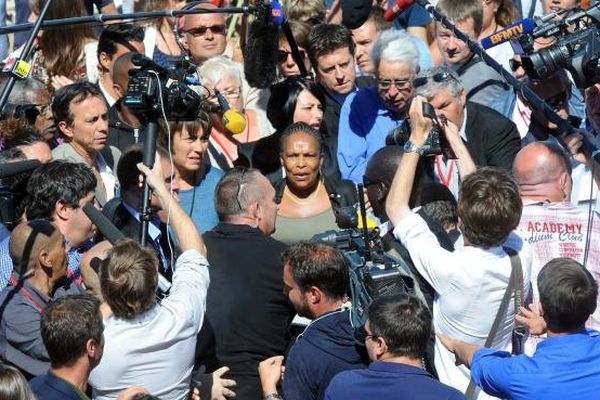 La ministre de la justice Christiane Taubira à l'université d'été du PS à La Rochelle, le 24 août 2013