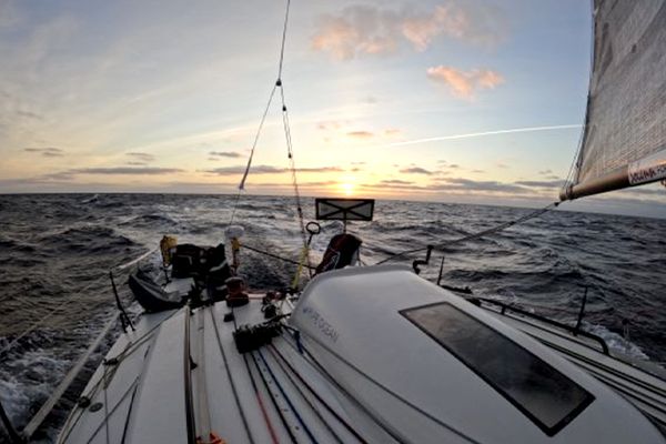 Coucher de soleil à bord de Solenn Pure Ocean