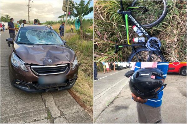 Mickaël Laurent blessé après avoir été renversé par une voiture sur la route du François.