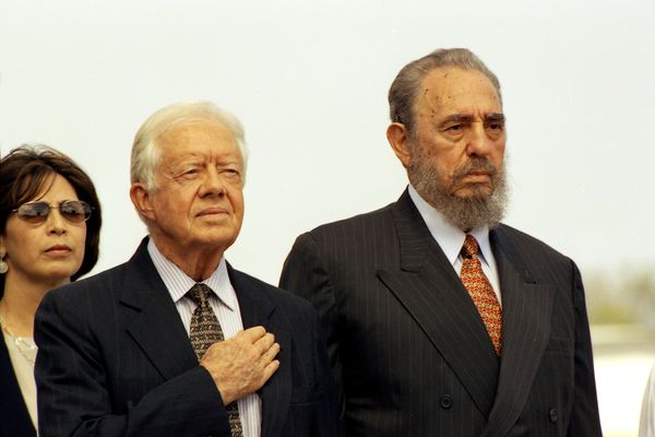 Jimmy Carter et Fidel Castro à la Havane en 2002