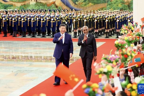 Présidents chinois et maldivien 10 janvier 2024