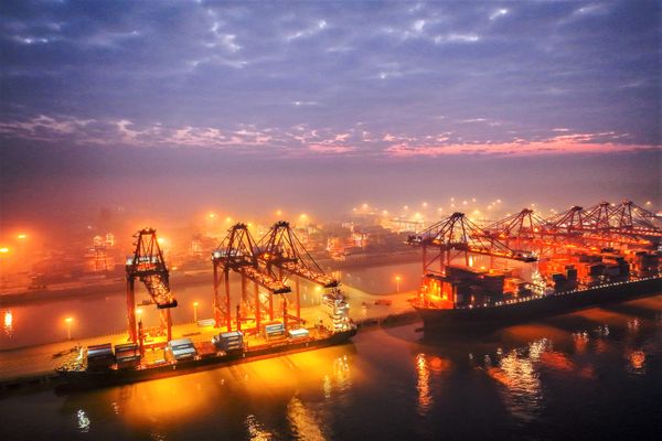 Le terminal portuaire de Zhoushan en Chine
