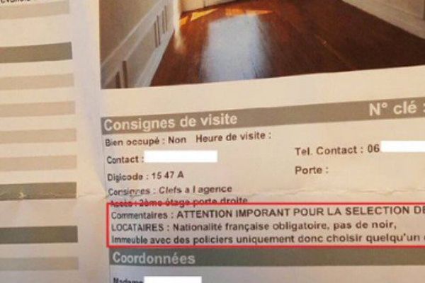 "Pas de Noir" : les critères racistes d'une annonce immobilière en région parisienne