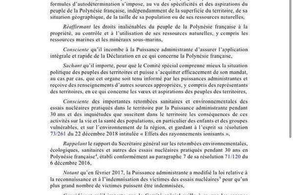 Résolution de l'Assemblée générale des Nations Unies du 13 décembre 2019