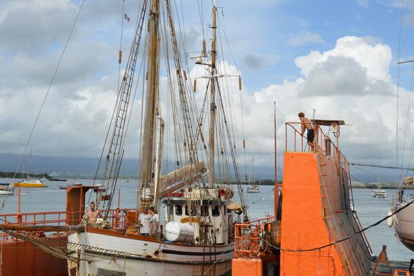 Le Labora, a été remis à l'eau à Pointe-à-Pitre