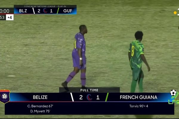 Fin de match aller entre la Guyane et le Belize le 14 novembre