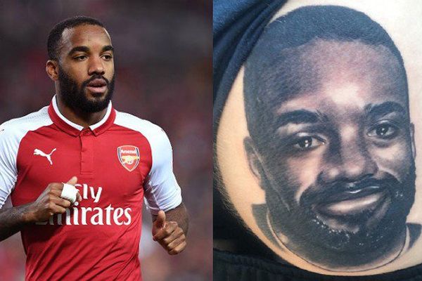 Un fan se fait tatouer le visage d'Alexandre Lacazette sur une fesse