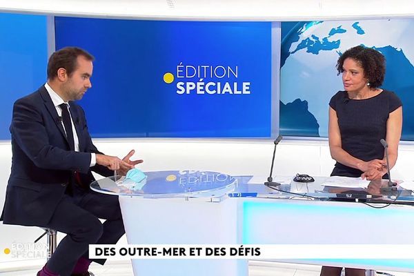 Sébastien Lecornu et Laurence Théatin lors de l'édition spéciale