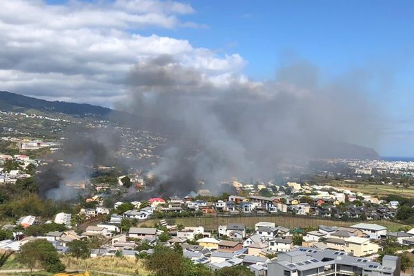 L'incendie vu depuis le quartier de Beauséjour