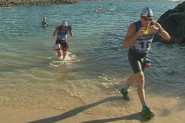 Etape du premier swim and run à Nouméa Côte Blanche (29 juillet 2017)