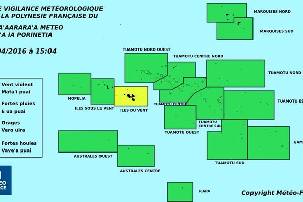 La vigilance jaune pour les fortes pluies est maintenue aux IDV