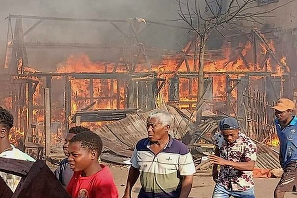 Un quartier du Nord de la ville de Mananjary (côte Est de Madagascar) a été la proie des flammes, ce dimanche 22 septembre 2024.