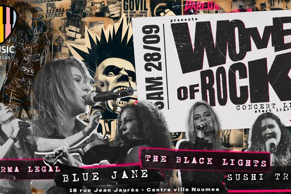 L'affiche de la soirée "Women of rock", à Nouméa, samedi 28 septembre.