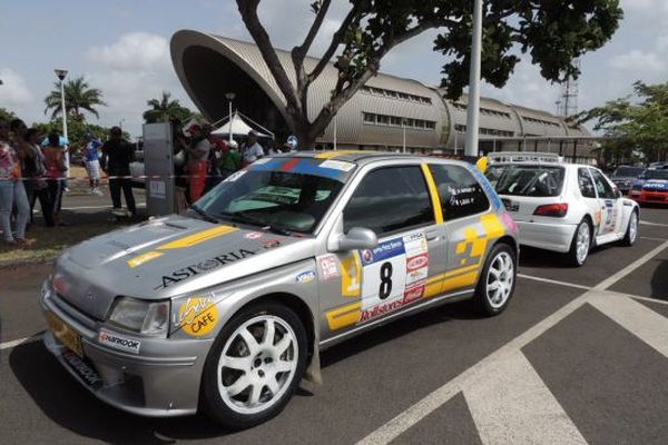 Image d'archives : voiture de Jean-Marie Mavounzy, lors du 32ème Rallye des Grands-Fonds.